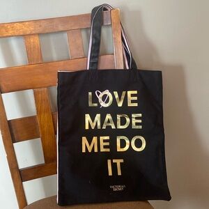 Victorias Secret Love Made Me Do It large canvas tote bag